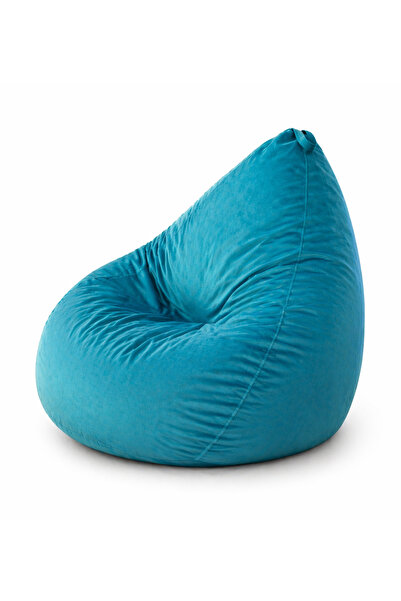 Geladi Fotoliu Bean Bag XXL tip para Kronos, 110x85x85 cm, Turcoaz Bleu, Umpl...