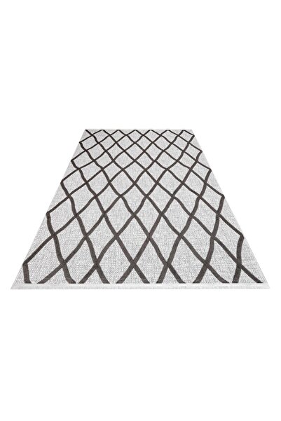 halinet Halı.Net Gray Modern Washable Non-Slip Living Room Carpet Cr-Almira-1...