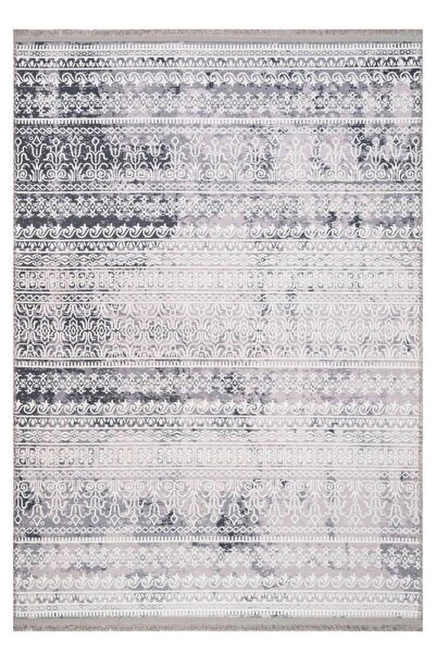 halinet Halı.Net Anthracite Vintage Antique Washable Living Room Carpet Pia-M...