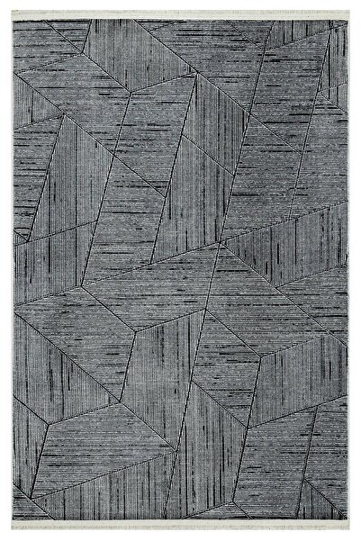 halinet Halı.Net Anthracite Modern Washable Non-Slip Living Room Carpet Mvh-I...