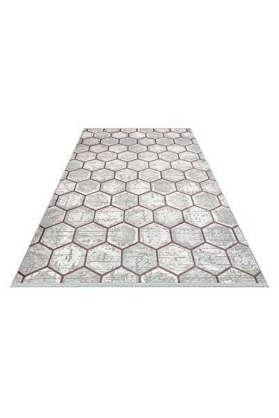 halinet Halı.Net Anthracite Modern Washable Non-Slip Living Room Carpet Cr-Ar...