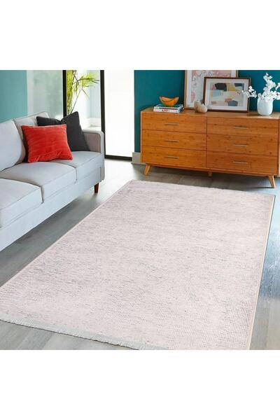 halinet Halı.Net Cream Modern Washable Non-Slip Living Room Carpet Cr-Azade-8...