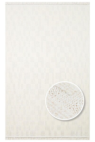 halinet Halı.Net White Modern Washable Non-Slip Living Room Carpet Eco-Joy-02...