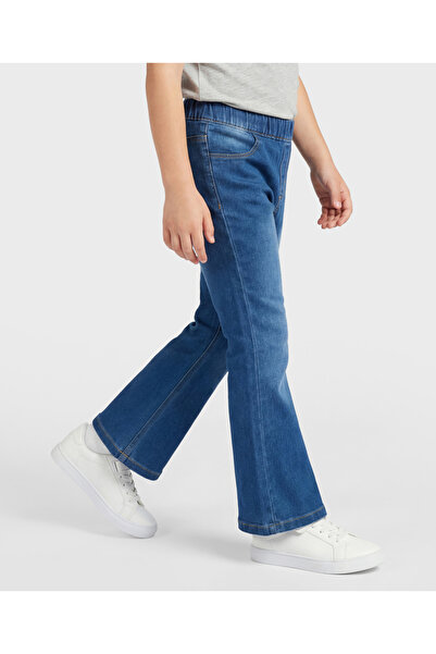 Pine kids Denim Woven Ankle Length Boot cut Washed Jeggings - Blue