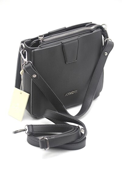 Armine Stylish Modern Useful Lace-Up Women's Shoulder Bag Black Shoulder Bag