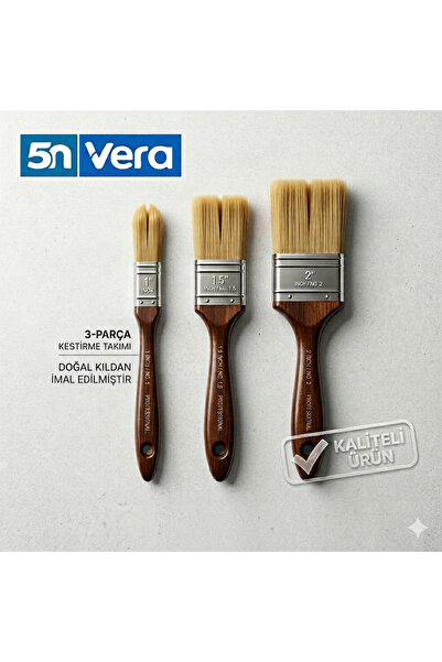 5NVERA Kestirme Fırça Seti 1-1,5-2 mm | Boya Rötuş, Dar Alan Temizleme ve Tam...
