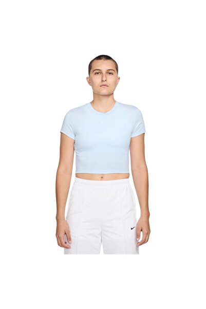 Nike Îmbrăcăminte sport de damă, tricou scurt tricotat, stil relaxat, M