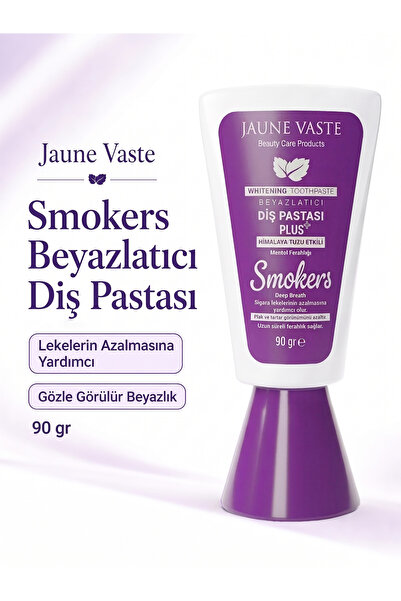 Jaune Vaste Smokers Beyazlatıcı Diş Pastası – Himalaya Tuzu Etkili Mentollü B...