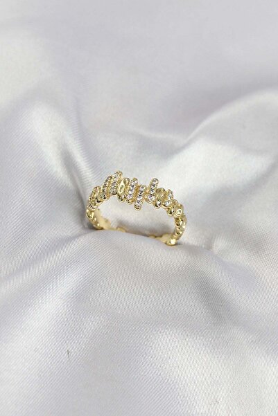 Inure Jewelry Gold Color Brass Rhythm Model Zircon Stone Women's Ring
