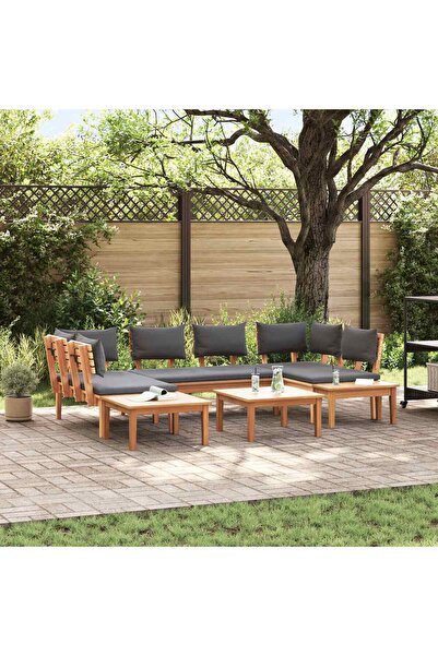 vidaxl Set de canapele pentru gradina 4 pcs Maro È™i gri