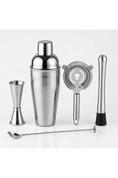 Kahveciniz SHAKER SET (550 ml Shaker, İki Ölçekli Jigger, Mojito Tokmağı, Kok...