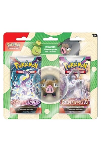 Pokemon Blister cu 2 gume de școală Lechonk „Înapoi la școală 2023”