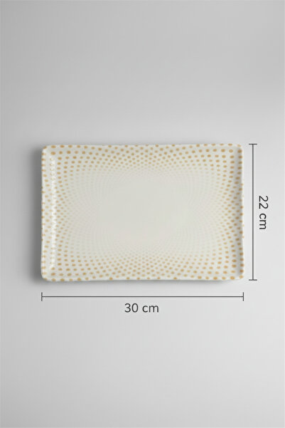 rinart 6-Piece Flora Rectangular Kayak Plate 30X22.5Cm Digital Punto