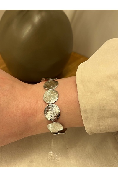 Veralys Atelier BOHEM DİSK BÜYÜK PULLU ÇELİK BİLEKLİK