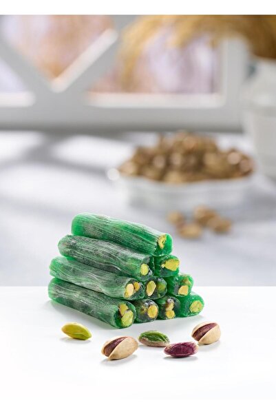 Dünya lokum elma aromalı antep fıstıklı fitil lokum 350gr