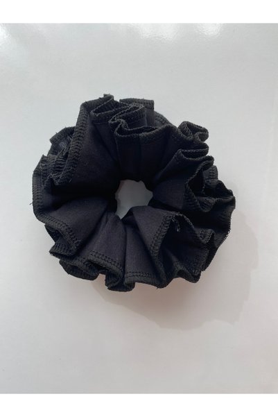 WhiteArt Set of 2 Voluminous Lettuce Edge Scrunchies – Red & Green Overlocked Gingham Bun Hair Clips