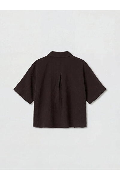 LC Waikiki Brown Muslin Women's Shirt