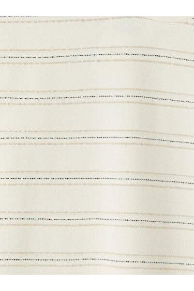 LC Waikiki Beige Crew Neck Striped Men's T-Shirt
