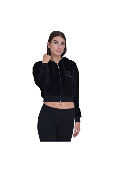 Target Womens Hoodie Crop Jacket in Velour Fuel M