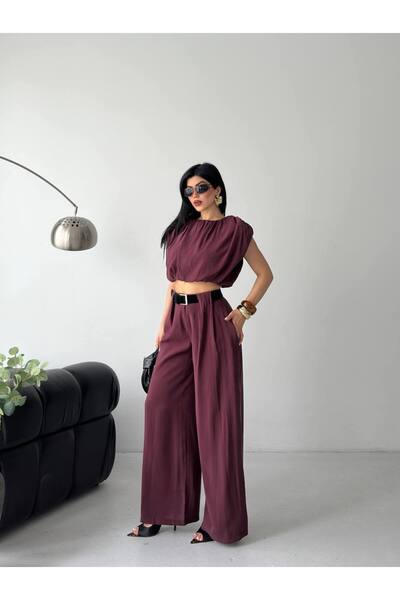 ZF BUTİK Women's Premium Belted Casual Suit