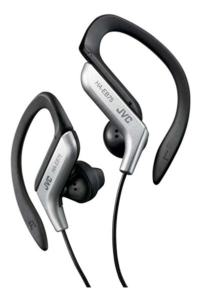 JVC سماعات رياضية كليب للأذن – مقاومة للرذاذ – صوت باس قوي – فضي- HA-EB75S
