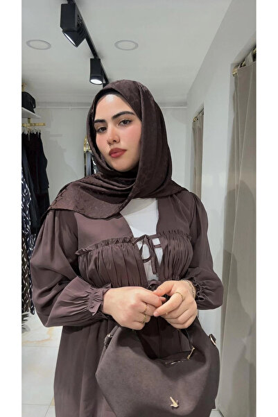 Butik Kahve Rengi Modal Kumaş Pantolonlu Takım Modelimiz