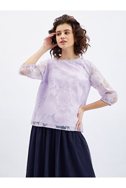 ORSAY Light purple women's floral blouse