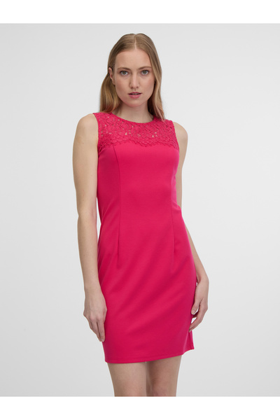 ORSAY Rochie creion de damă roz închis cu dantelă
