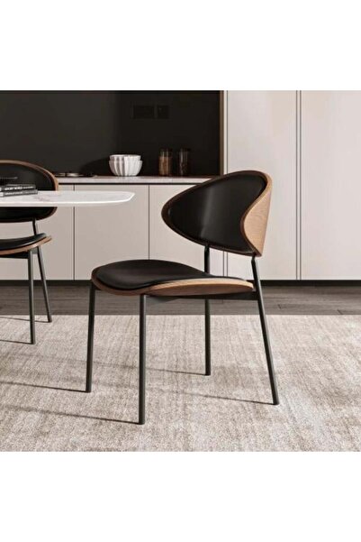 BAYTI Modern Dining Chair, Black