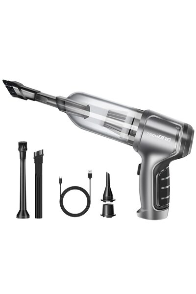 Techone Aspirator Auto Portabil 3in1 Dust Master, 120W, 2 Viteze, Filtru HEPA...