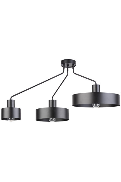 Sigma Lighting Plafonieră Jumbo Neagră pentru Loft, cu 3 Lămpi E27, din Metal...