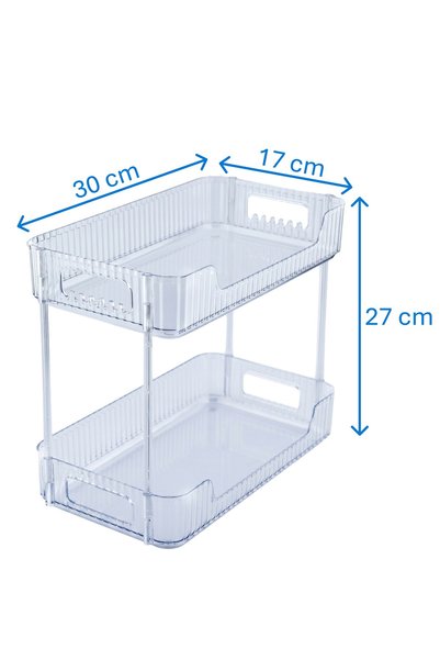 ASlife Home 2-Tier Acrylic Necklace Jewelry Hanger Makeup Organizer