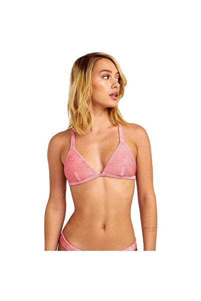 RVCA Top de bikini triunghiular pentru femei, tricotat reiat, cu aspect spăla...