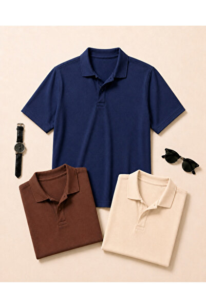 OTAKU Set avantajos de 3 tricouri cu guler polo