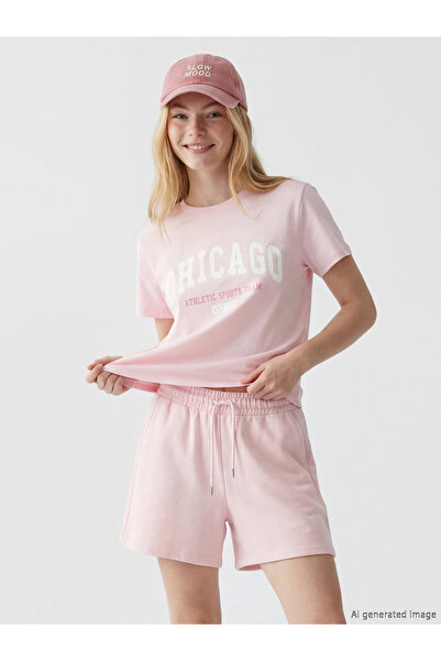 LC Waikiki Tricou de damă imprimat Chicago