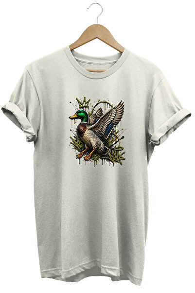 remonz تي شيرت Greenbeak Duck and Crown مطبوع على طراز الشارع، ملابس خارجية