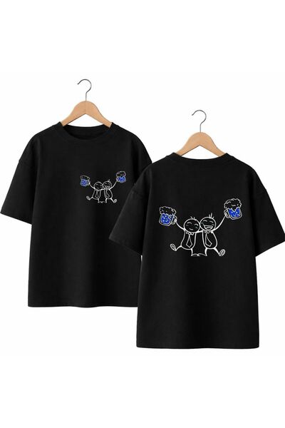 playwear Тениска с щампа на мече  "Чибик Адам " на гърба и предния гърдечен п...