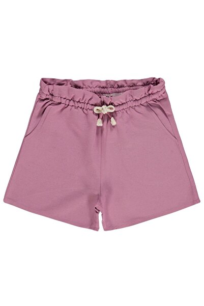 Civil Girls Beli Lastikli Cepli 10-13 Yaş Şort - Pembe