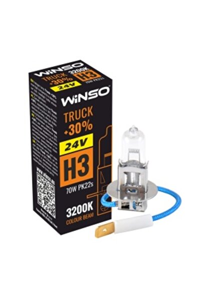 Aftermarket Bec Halogen Winso Truck +30% H3 - 24V, 70W PK22s ●   3200K
