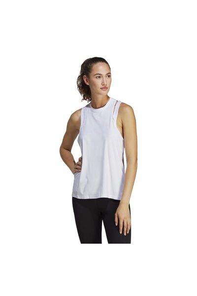 adidas Women's Aeroready Train Essentials Sleeveless T-Shirt with 3-Bar ...