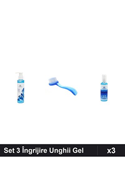 Makeup Set 3 Ingrijire Unghii Gel Răcire Epilare 250ml + Perie Deprafuit Alba...