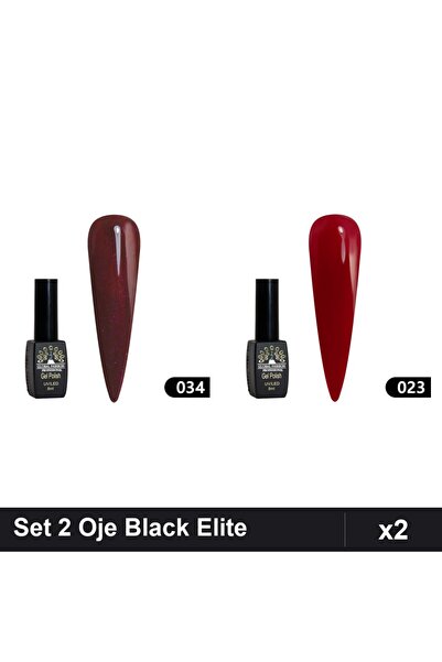 Makeup Set 2 Oje Semipermanente Black Elite 8ml, Nuante 034 023, Global Fashi...