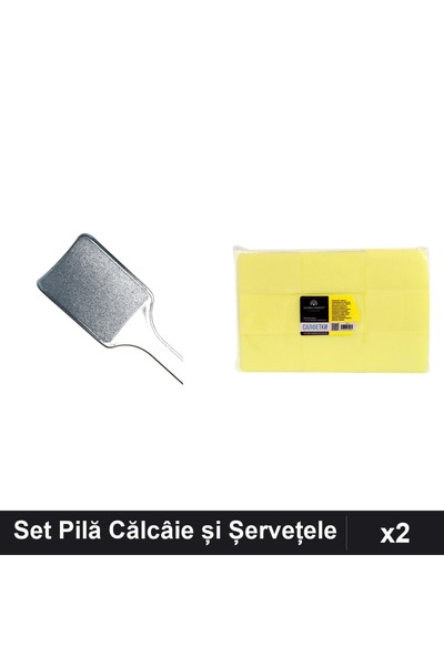 Makeup Set 2 Îngrijire Unghii - Pilă Călcâie Neagră și 900 Șervețele Fără Sca...