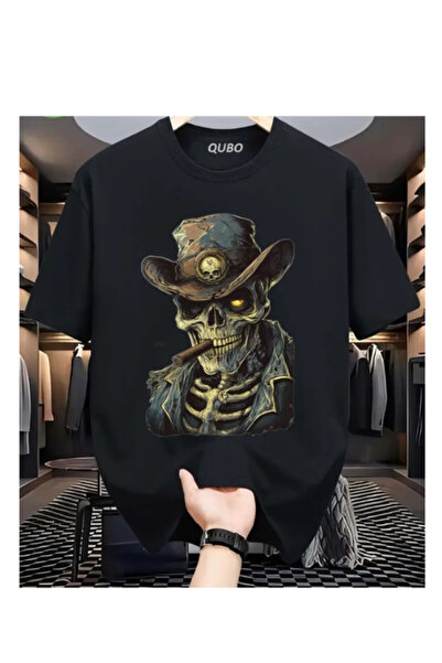TİMİSİVA Tricou unisex supradimensionat cu imprimeu guler rotund cu mânecă sc...
