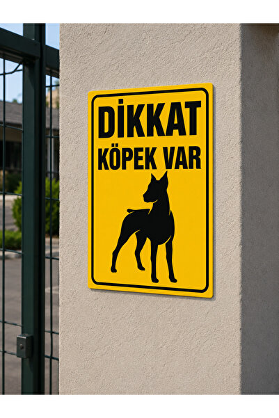 KORKMAZ GROUP Levha Dikkat Köpek Var PVC Dekota Uyarı Levhası 25x35 cm