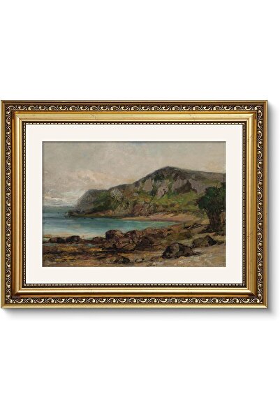 ALAYRA International Premium Nature Landscape Retro Canvas Wall Art Gold Fram...
