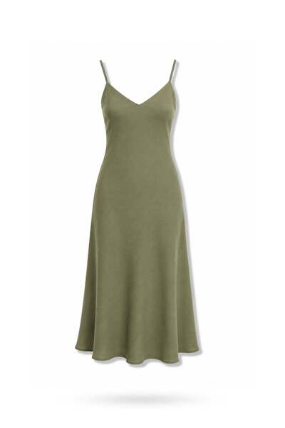 5in1Canpolat Rochie Olive Aura Tensel