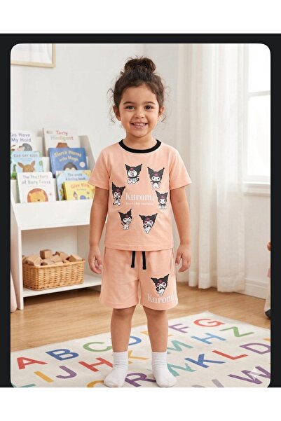 ZEYBABY Girl's Kuromi Double Combed Cotton Set for Summer