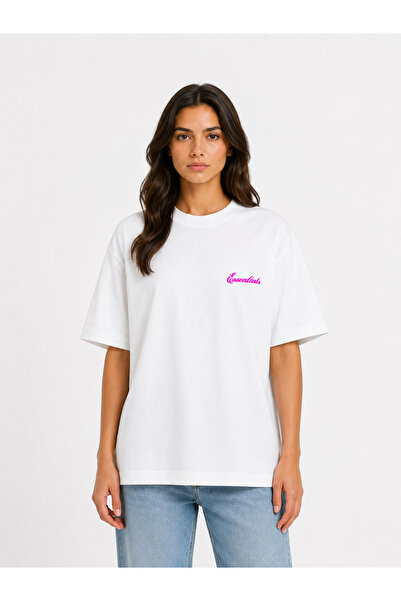 Compostela Unisex Essential New Season Logo Front Printed Oversized Thick Fab...
