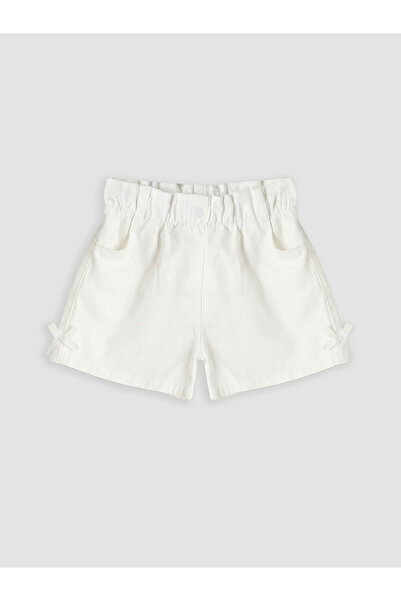 LC Waikiki White Elastic Waist Girl's Shorts Skirt